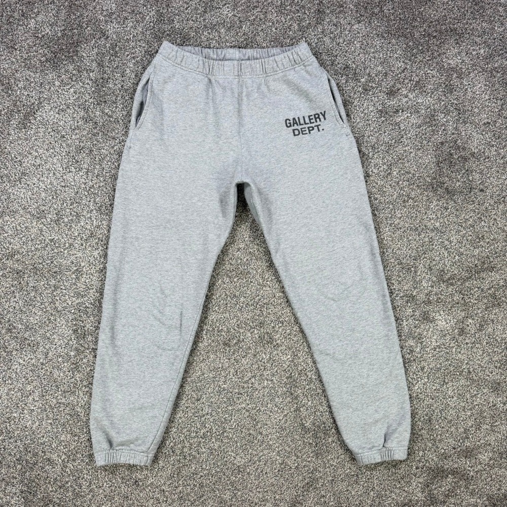 Gallery Dept Mens XL French Terry Sweatpants Gray Logo Joggers Active USA Made